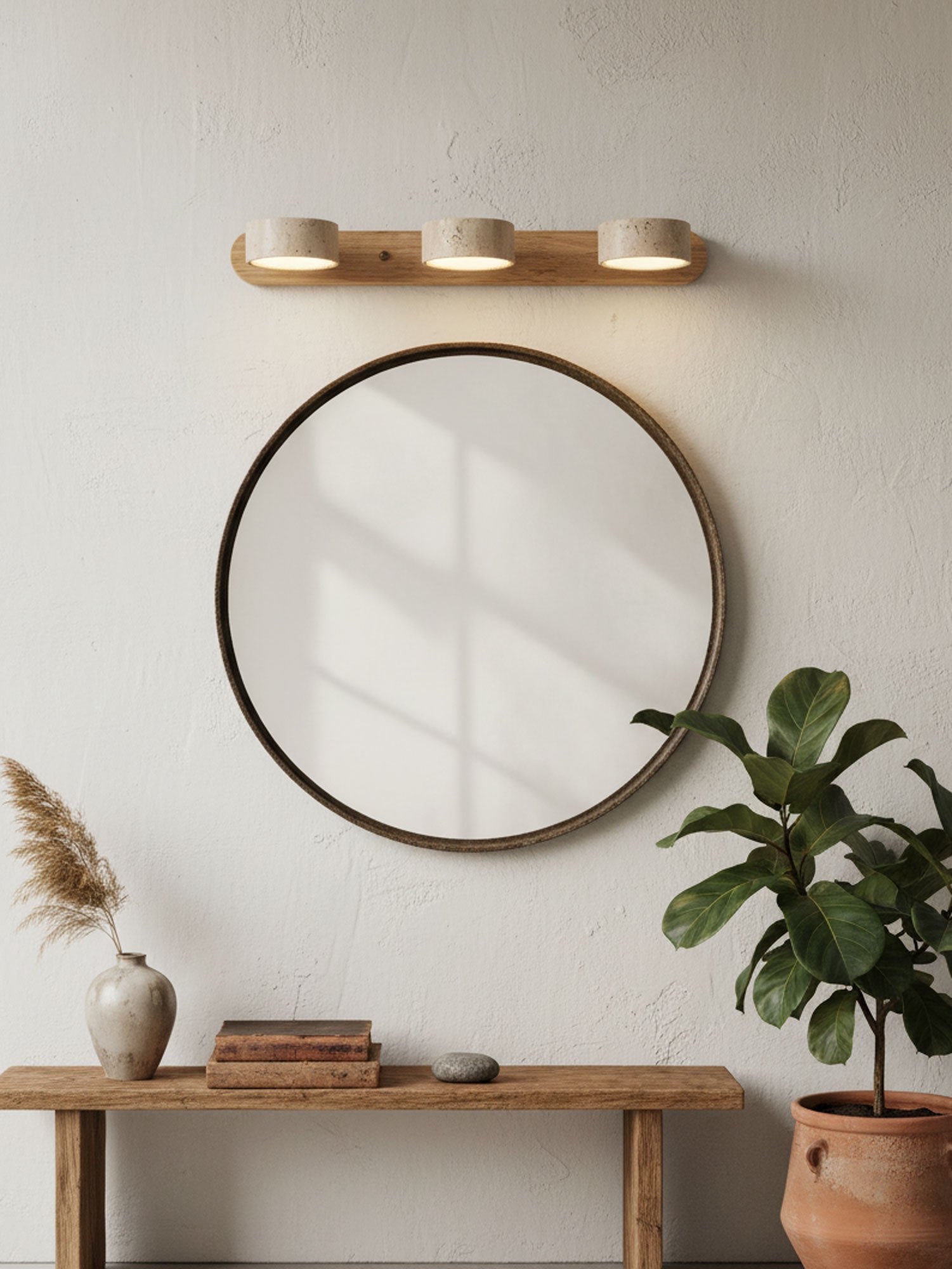 Aigle - Natural Travertine Wall Light