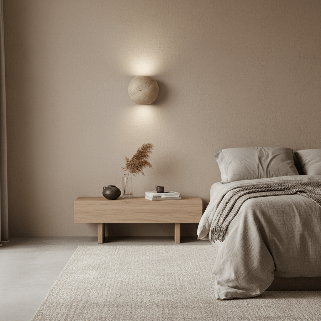 Hypnos - Travertine Globe Wall Sconce