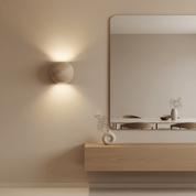 Hypnos - Travertine Globe Wall Sconce