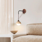 Palaimon - Travertine Swing Arm Wall Sconce