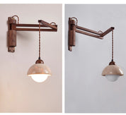 Palaimon - Travertine Swing Arm Wall Sconce