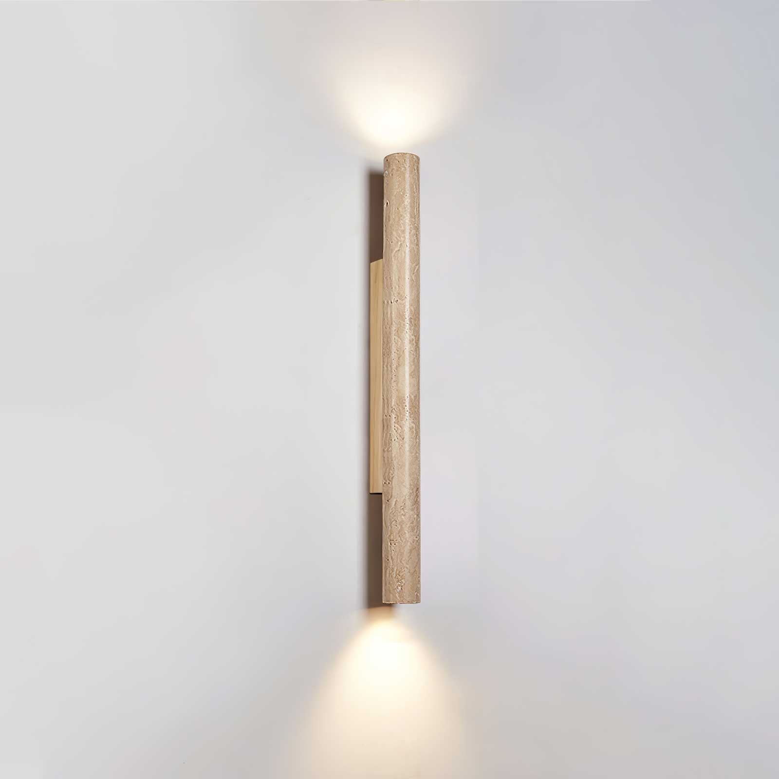 Koios - Travertine Column Wall Light