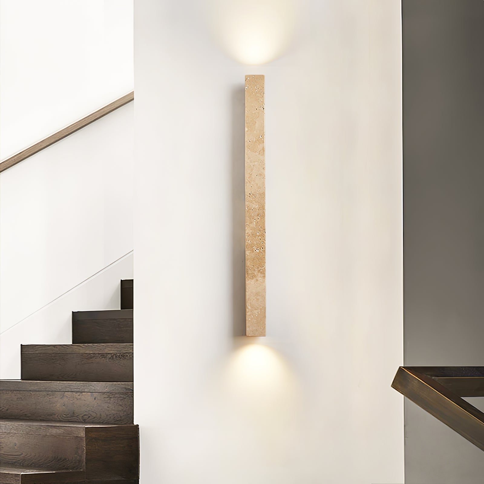Koios - Travertine Column Wall Light