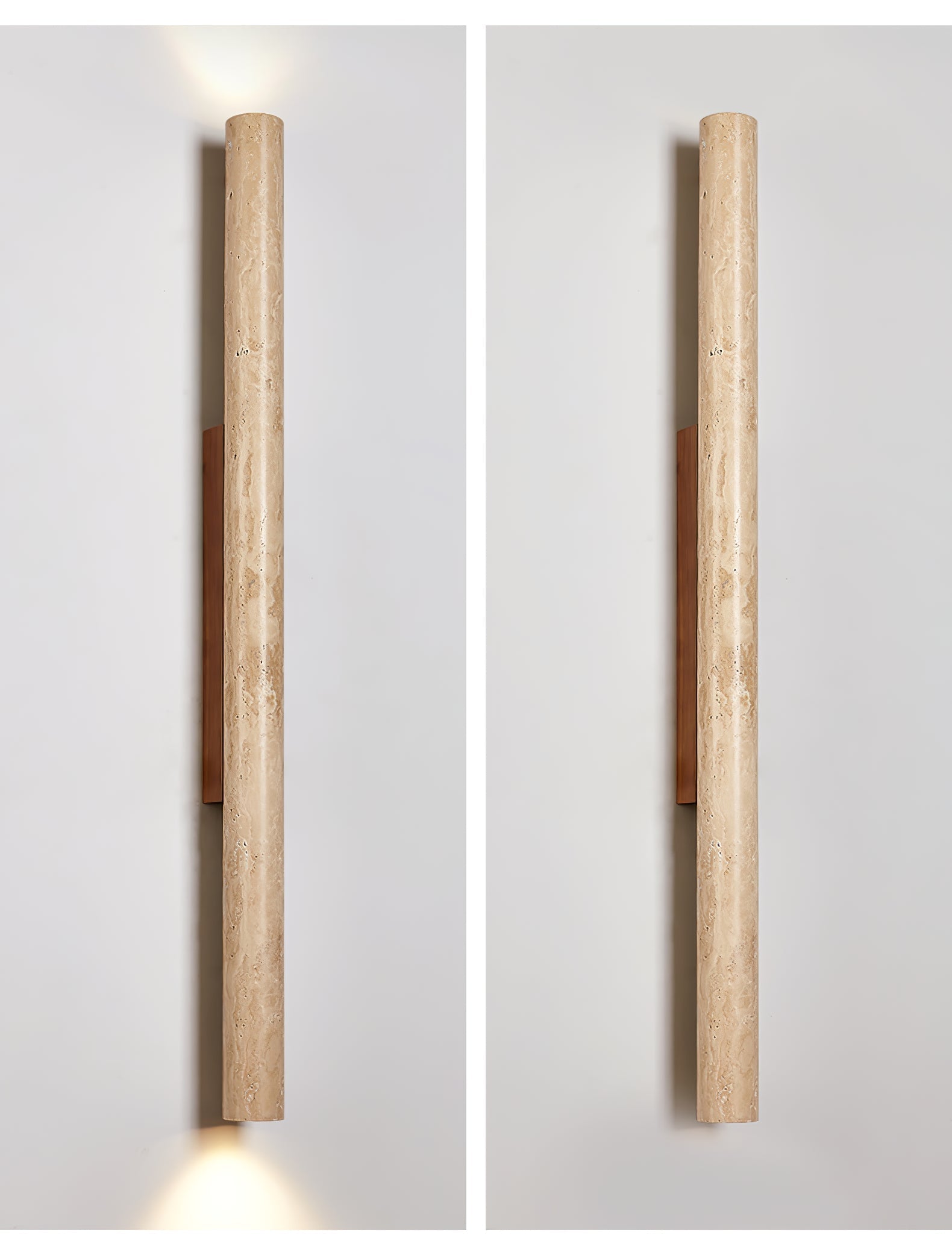 Koios - Travertine Column Wall Light