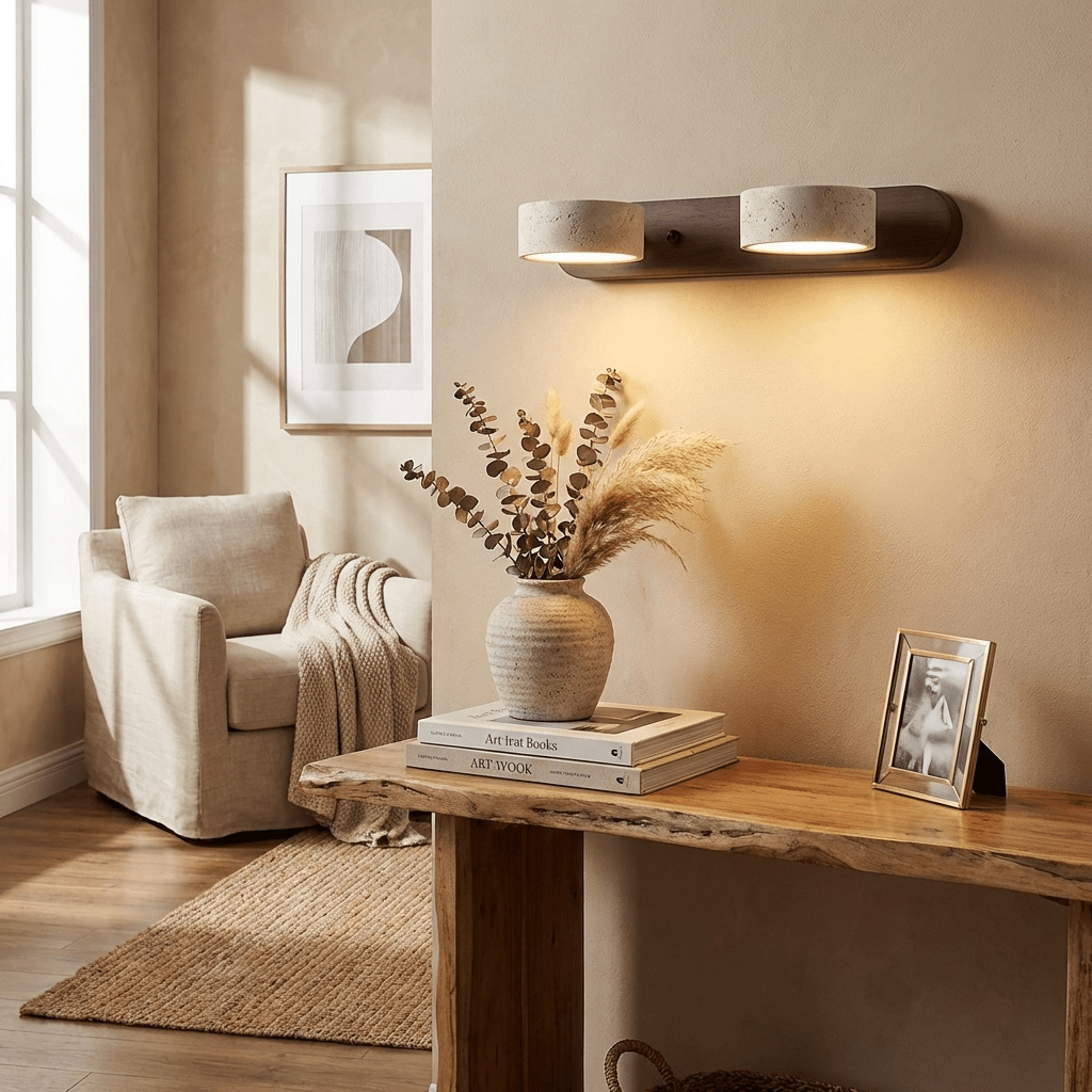 Aigle - Natural Travertine Wall Light