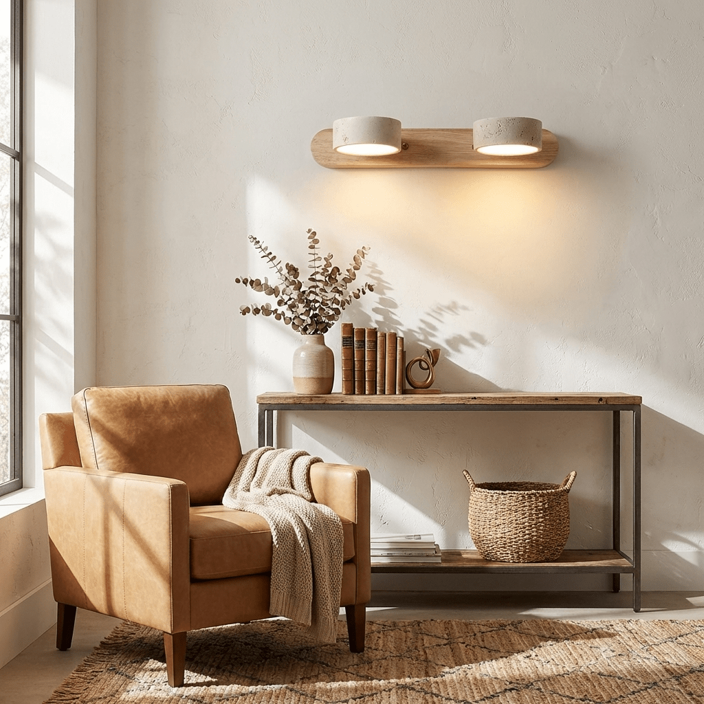 Aigle - Natural Travertine Wall Light