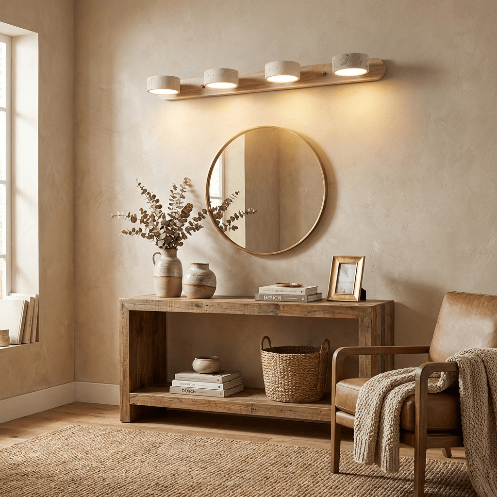 Phosphoros - Rechargeable Travertine Wall Light