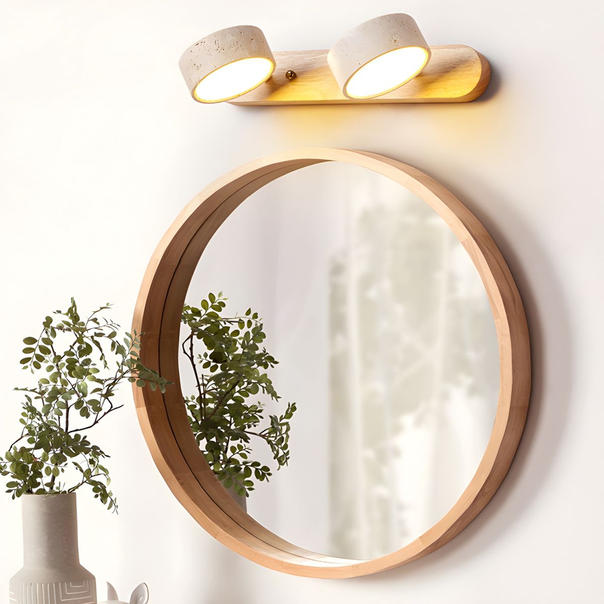 Phosphoros - Rechargeable Travertine Wall Light