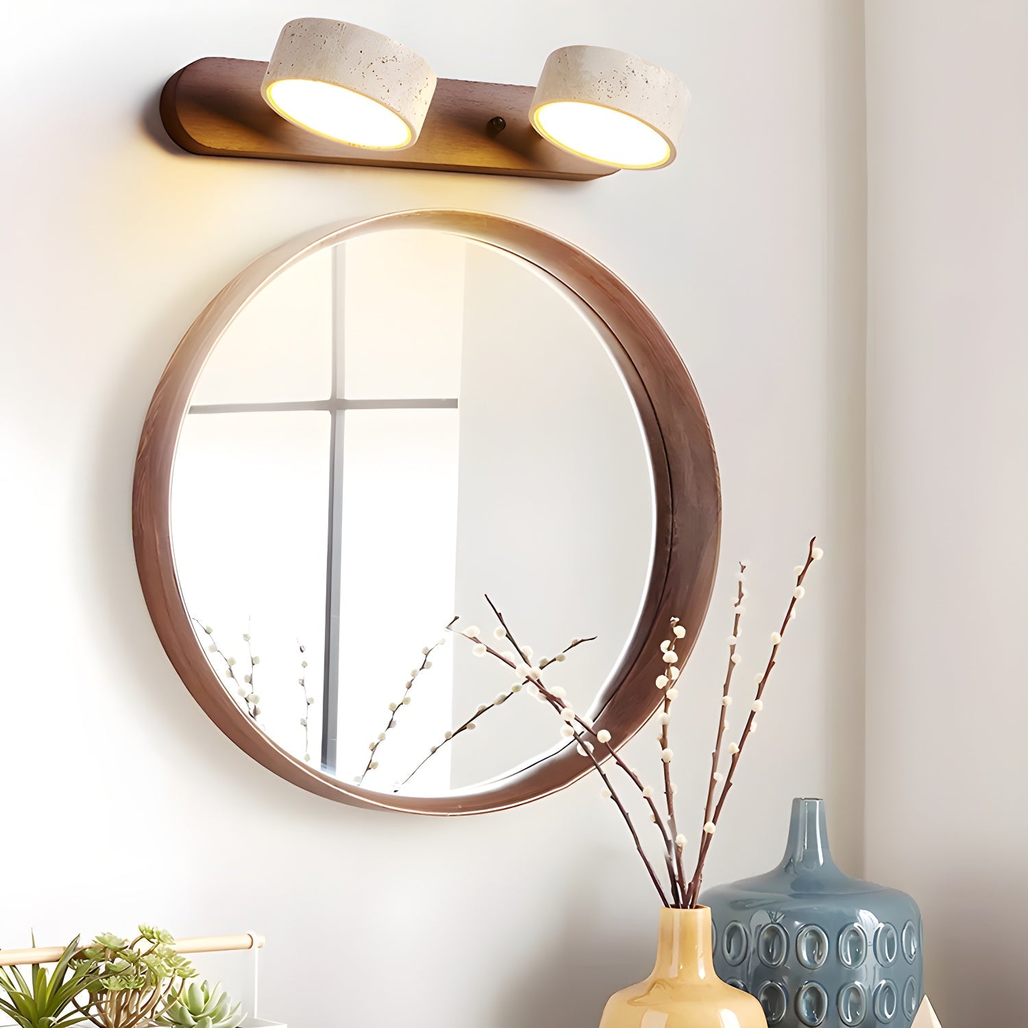 Aigle - Natural Travertine Wall Light