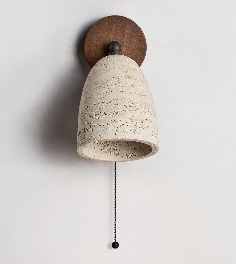 Aktaia - Travertine and Walnut Pivoting Sconce