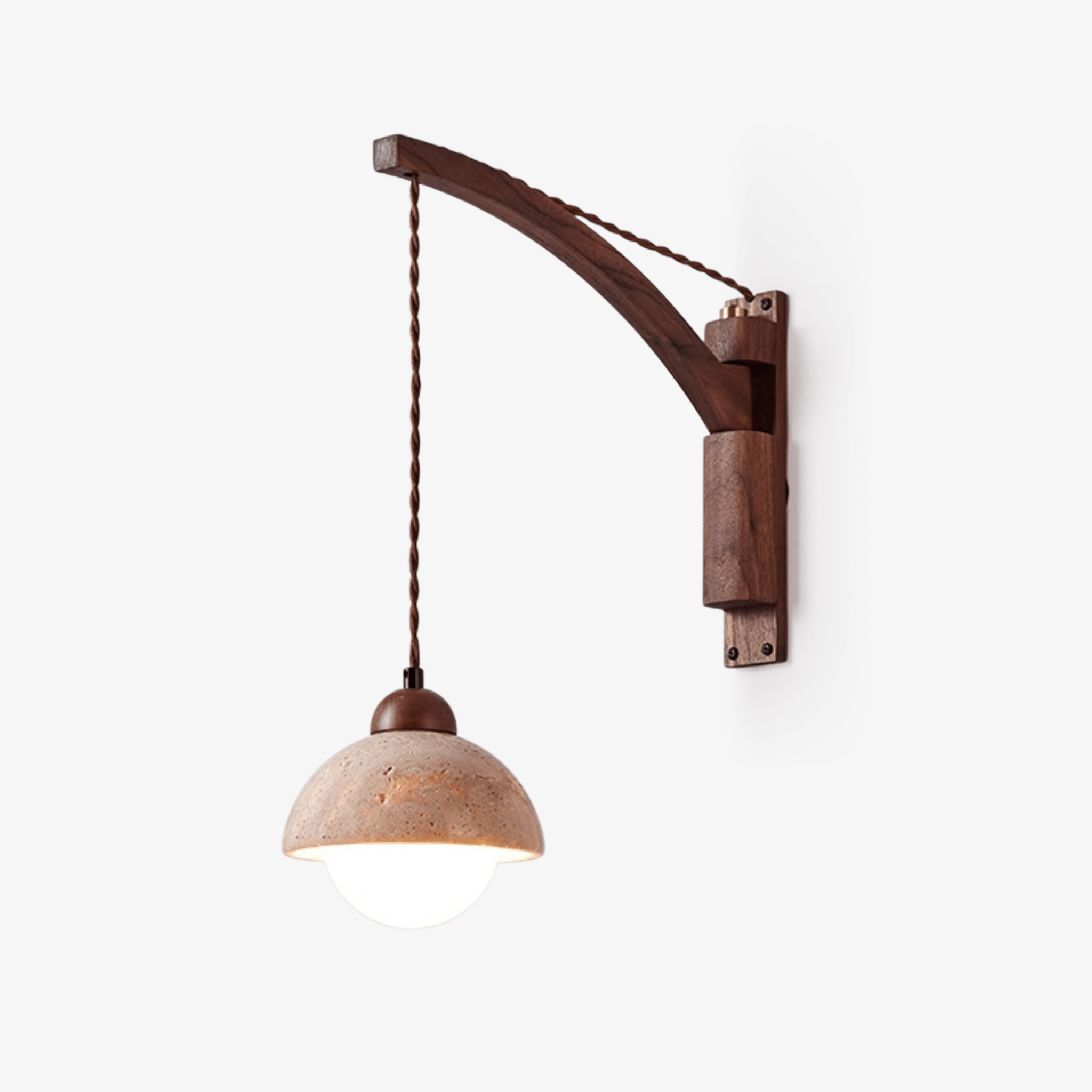 Palaimon - Travertine Swing Arm Wall Sconce