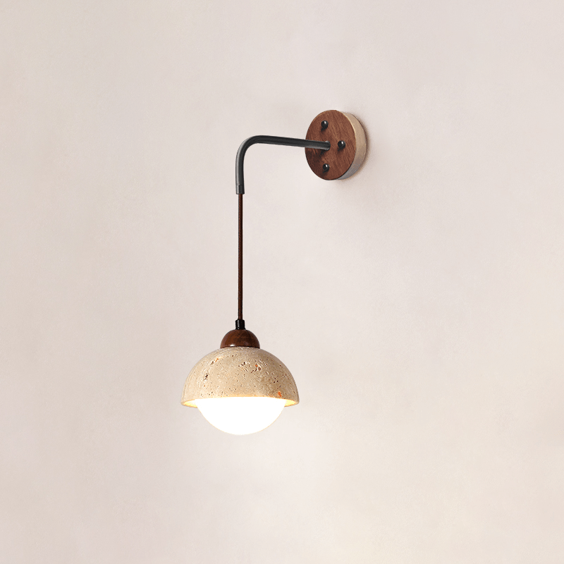 Palaimon - Travertine Swing Arm Wall Sconce