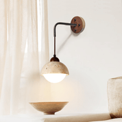 Palaimon - Travertine Swing Arm Wall Sconce