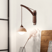 Palaimon - Travertine Swing Arm Wall Sconce