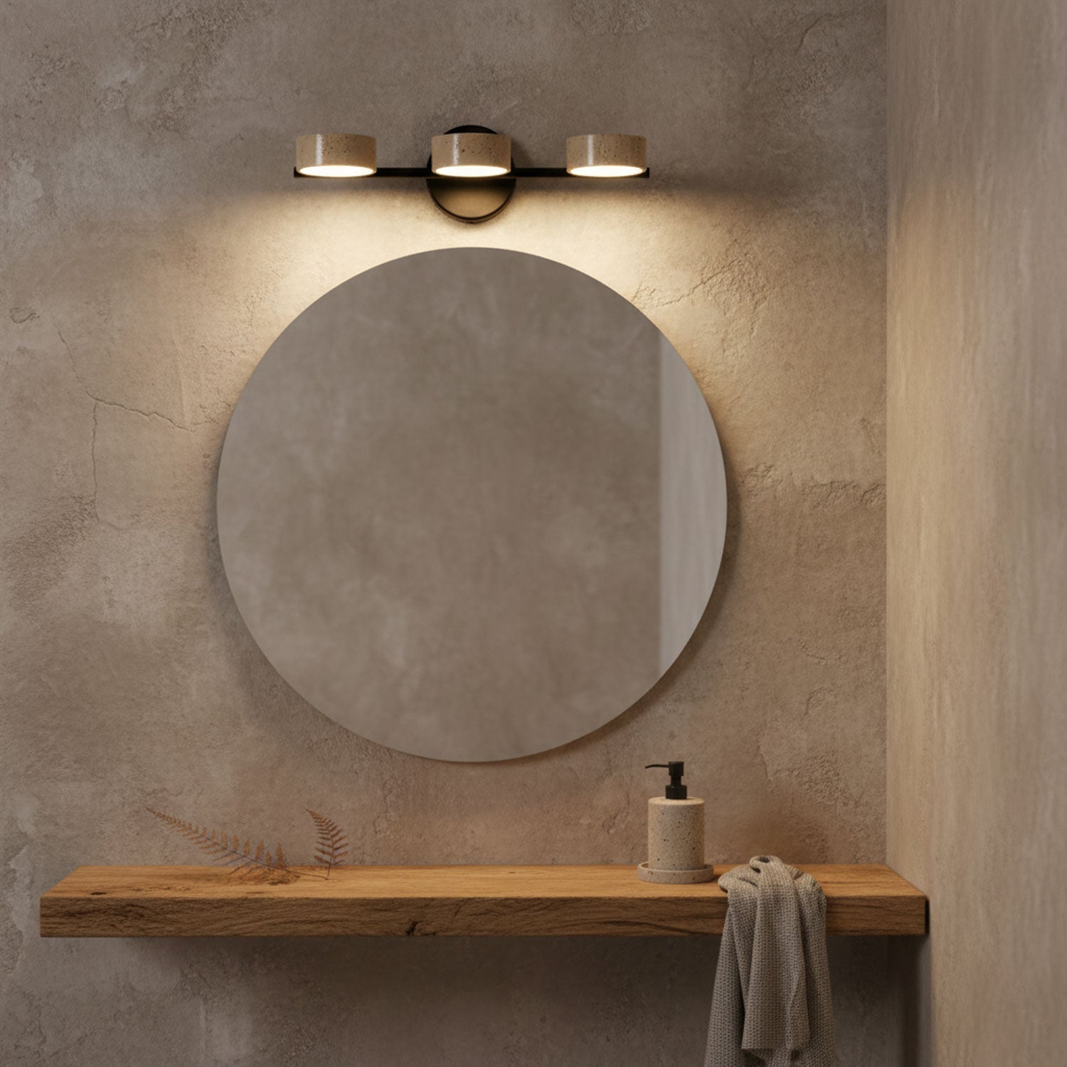 Sterope - Travertine Vanity Wall Light