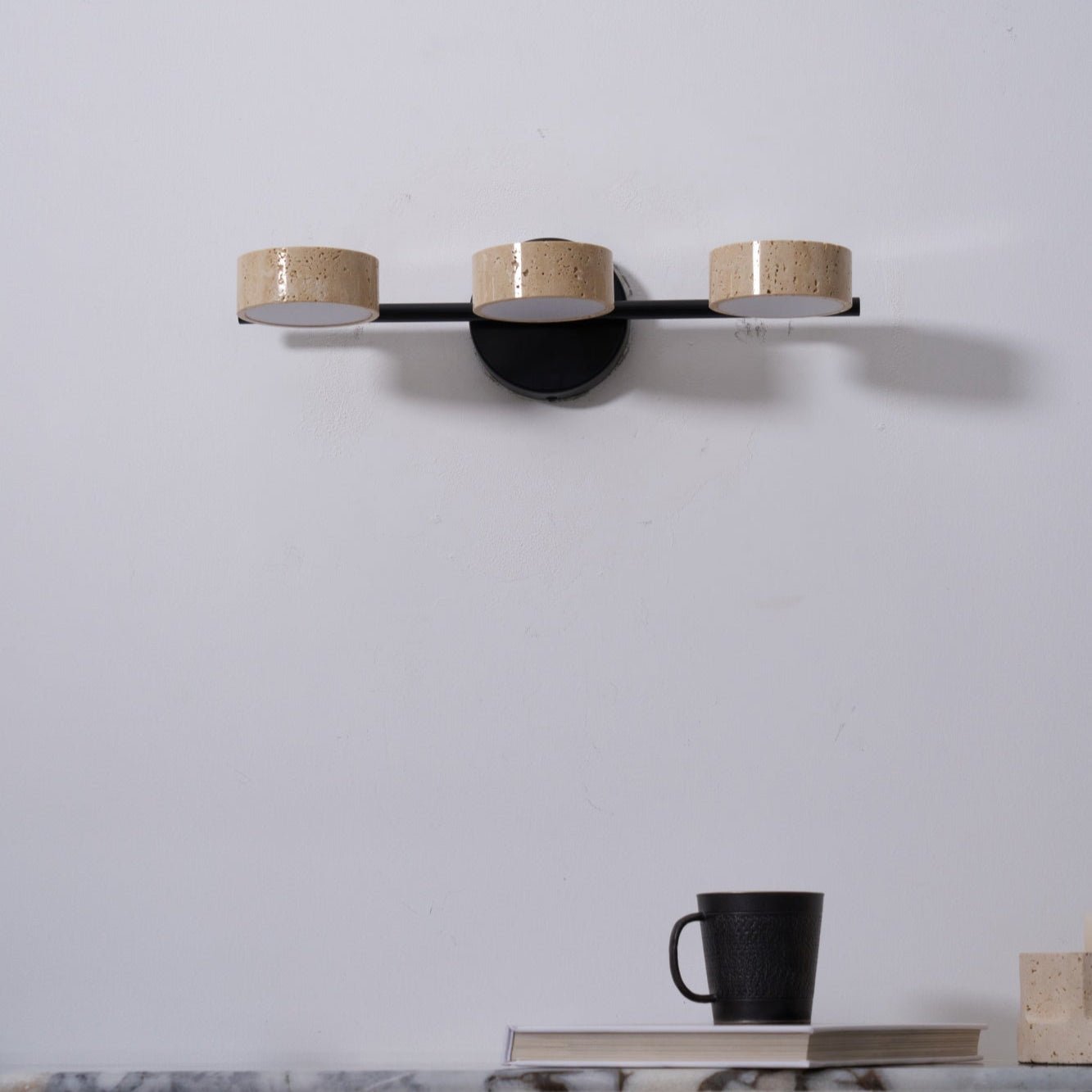 Sterope - Travertine Vanity Wall Light