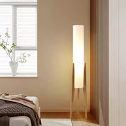 Astyoche - Walnut and Fabric Floor Lamp