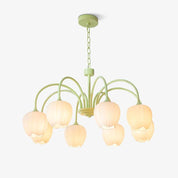 Daphne - Matcha Green Tulip Glass Chandelier