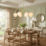Daphne - Matcha Green Tulip Glass Chandelier