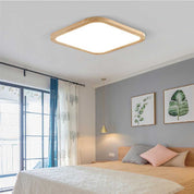 Leukothea - Slim Wood Flush Mount Ceiling Light