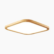 Leukothea - Slim Wood Flush Mount Ceiling Light
