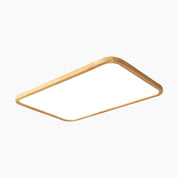 Leukothea - Slim Wood Flush Mount Ceiling Light