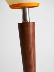 Dryope - Walnut-Color Wood and Fabric Table Lamp