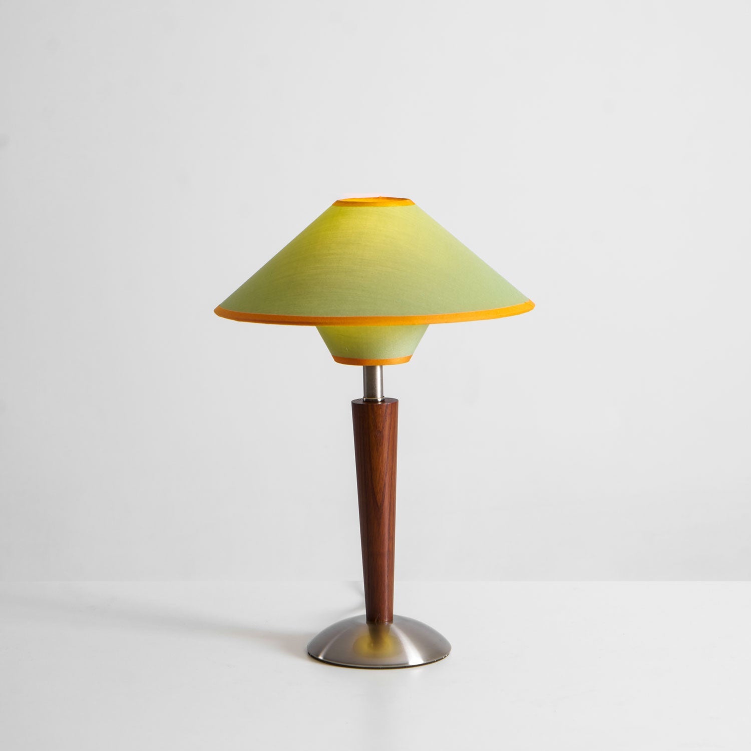 Dryope - Walnut-Color Wood and Fabric Table Lamp