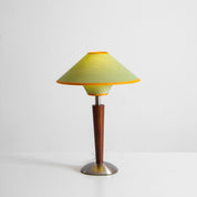 Dryope - Walnut-Color Wood and Fabric Table Lamp