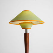 Dryope - Walnut-Color Wood and Fabric Table Lamp