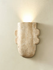 Thoosa - Sculptural Travertine Wall Lamp