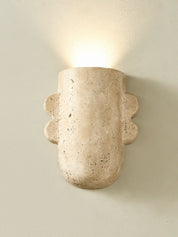 Thoosa - Sculptural Travertine Wall Lamp