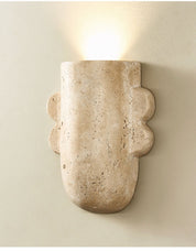 Thoosa - Sculptural Travertine Wall Lamp