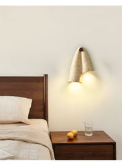Amphitrite - Draped Travertine Wall Sconce