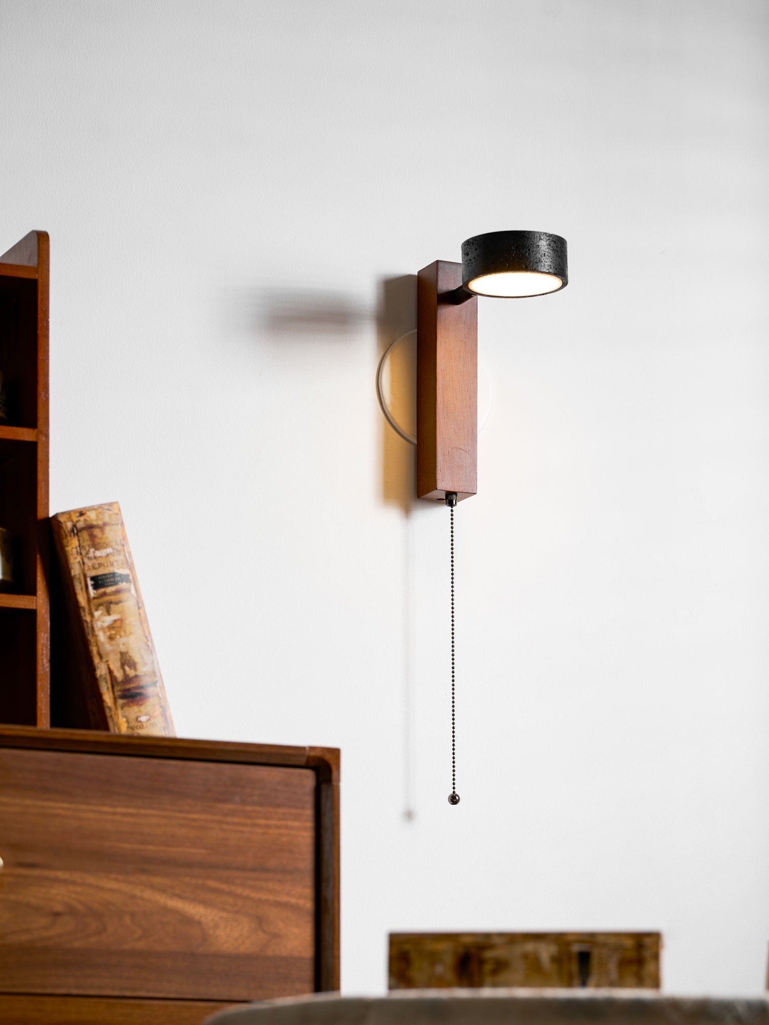 Kelaino - Black Travertine Wall Sconce