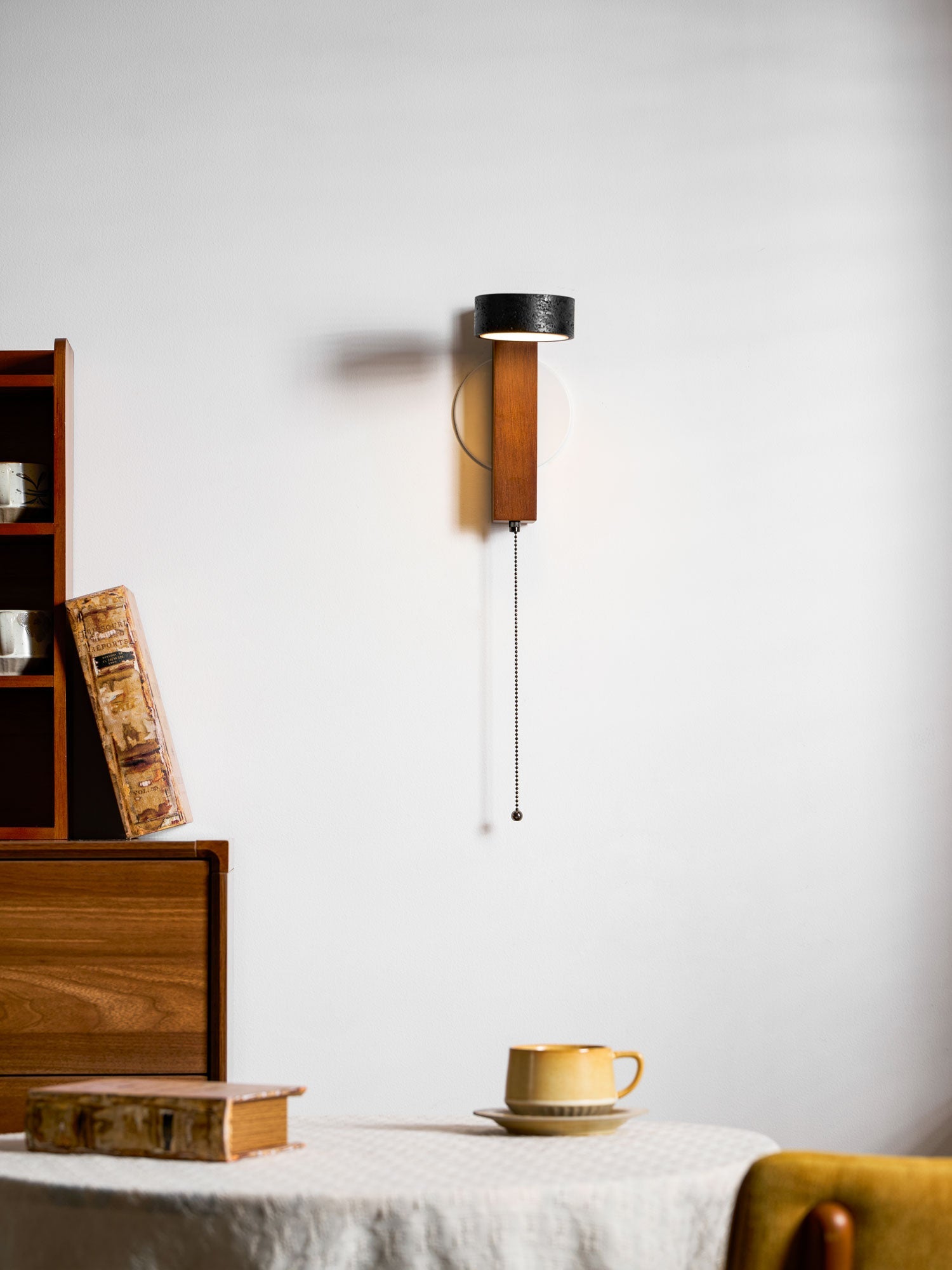 Kelaino - Black Travertine Wall Sconce