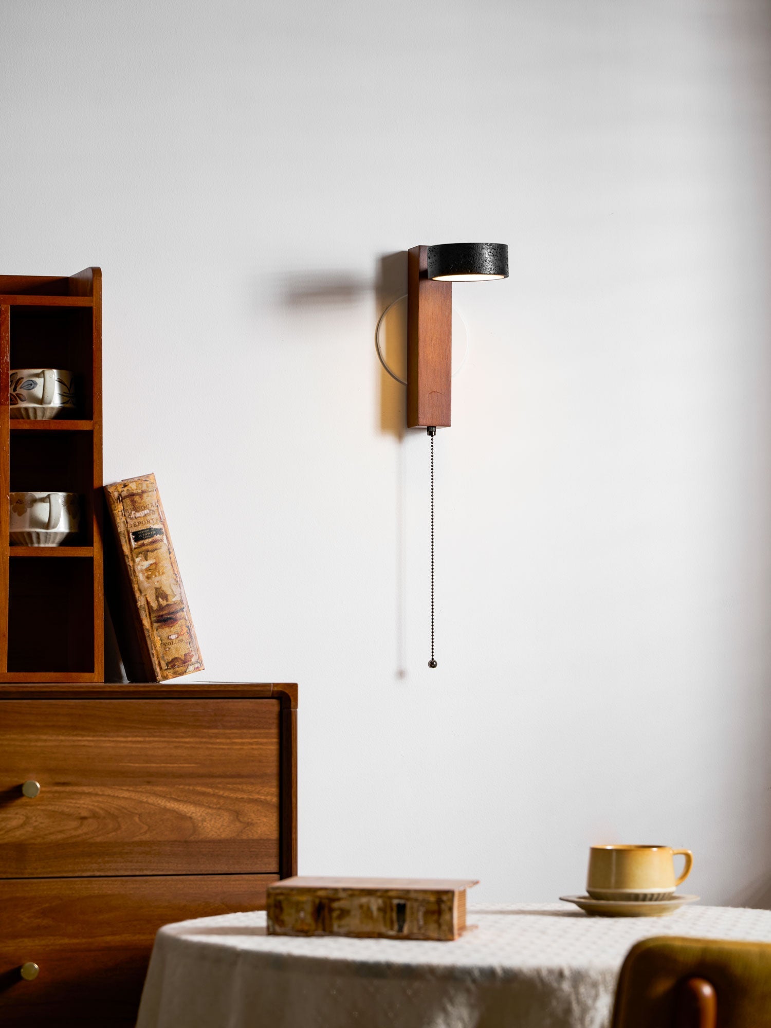 Kelaino - Black Travertine Wall Sconce