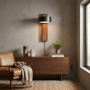 Eurydike - Black Travertine Plug-In Wall Sconce