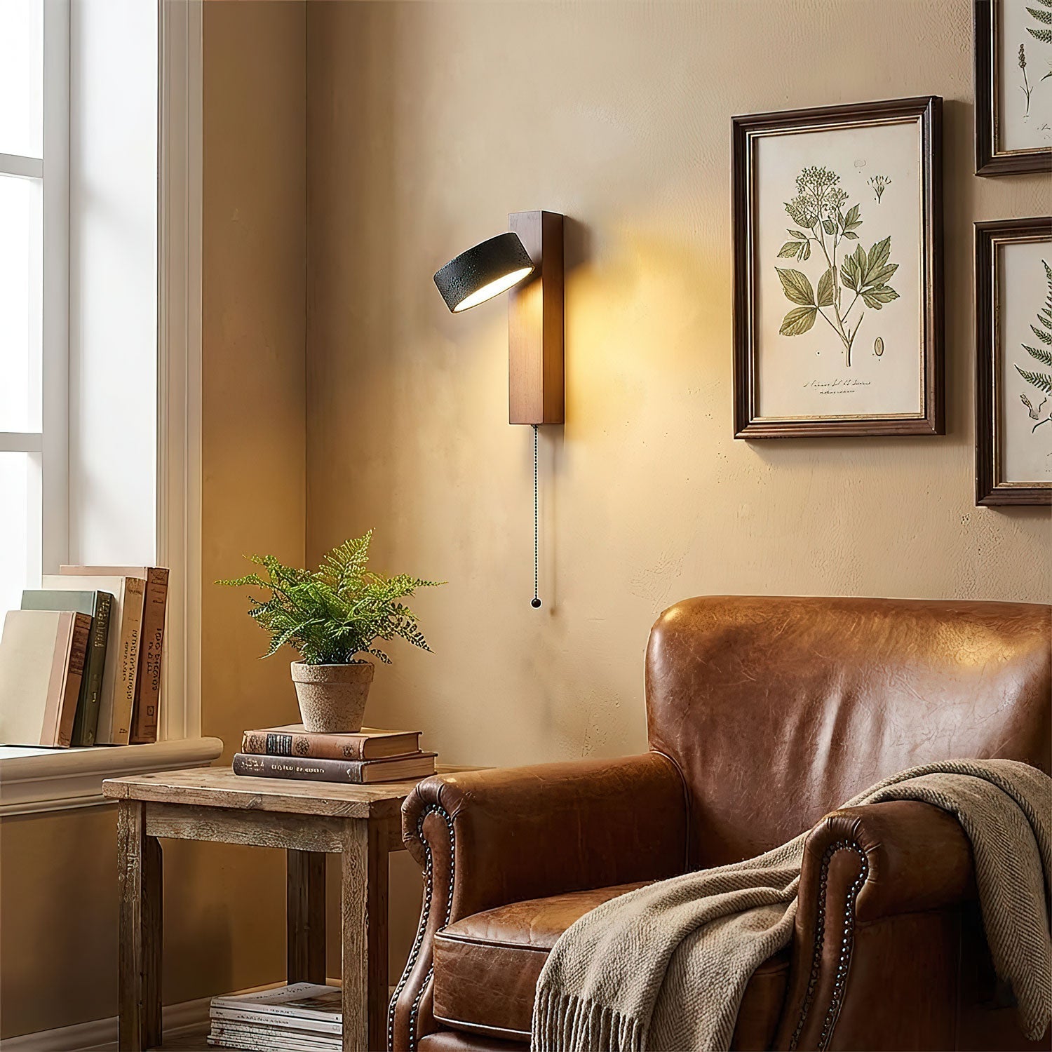 Kelaino - Black Travertine Wall Sconce