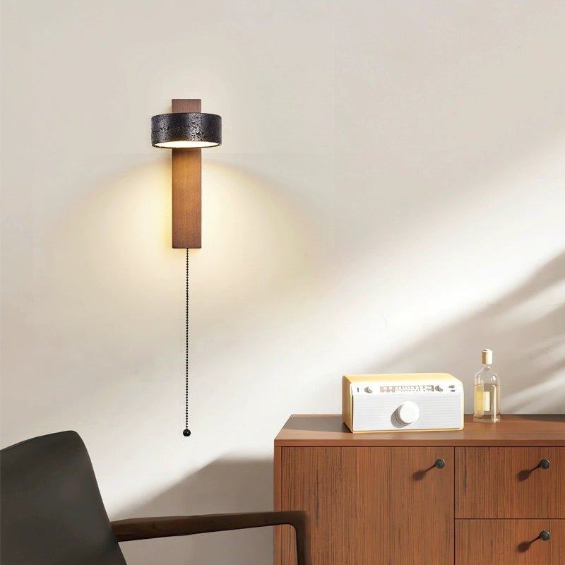Kelaino - Black Travertine Wall Sconce