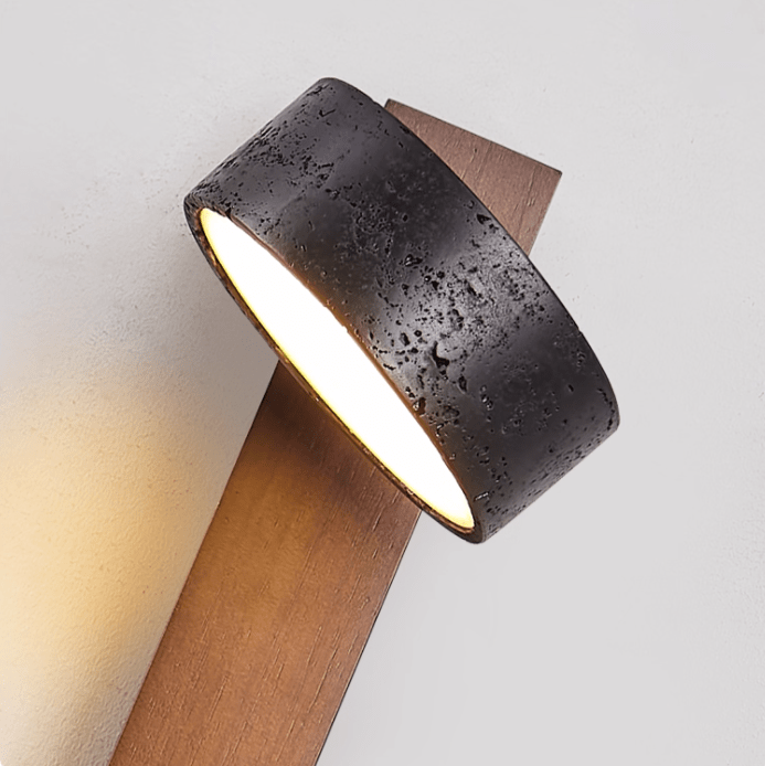 Kelaino - Black Travertine Wall Sconce