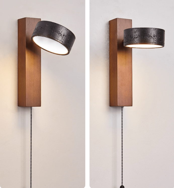 Kelaino - Black Travertine Wall Sconce
