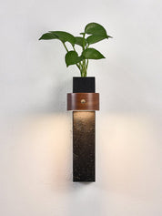 Morpheus - Black Travertine Planter Sconce