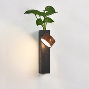 Morpheus - Black Travertine Planter Sconce