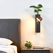 Morpheus - Black Travertine Planter Sconce