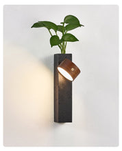 Morpheus - Black Travertine Planter Sconce