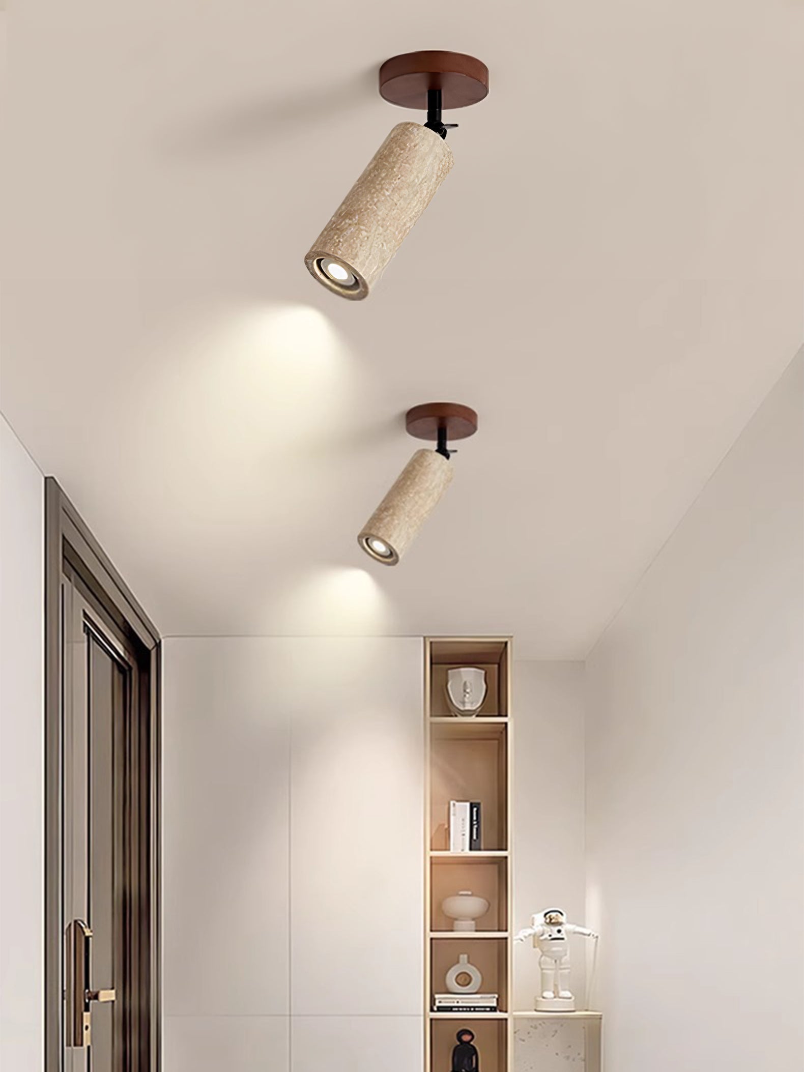 Ganymede - Swivel Travertine Wall Light