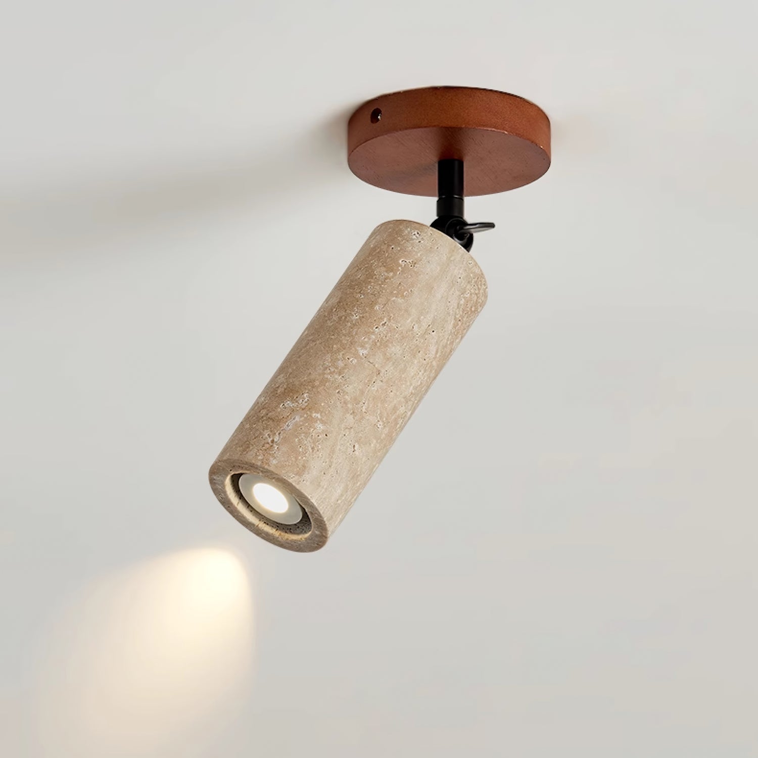 Ganymede - Swivel Travertine Wall Light