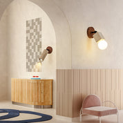 Ganymede - Swivel Travertine Wall Light