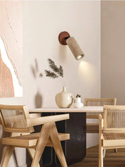 Ganymede - Swivel Travertine Wall Light